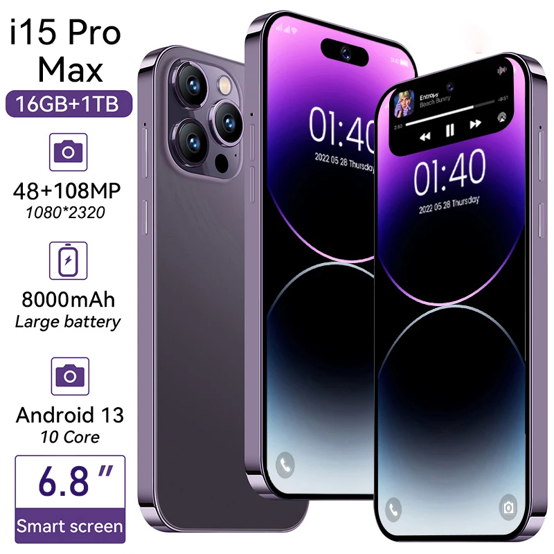 

Touch Screen Panel for 6.8inch 8000mah 16GB+1TB Android Cellphones 108MP Cheap Smartphones Sale Phones Cell Phones