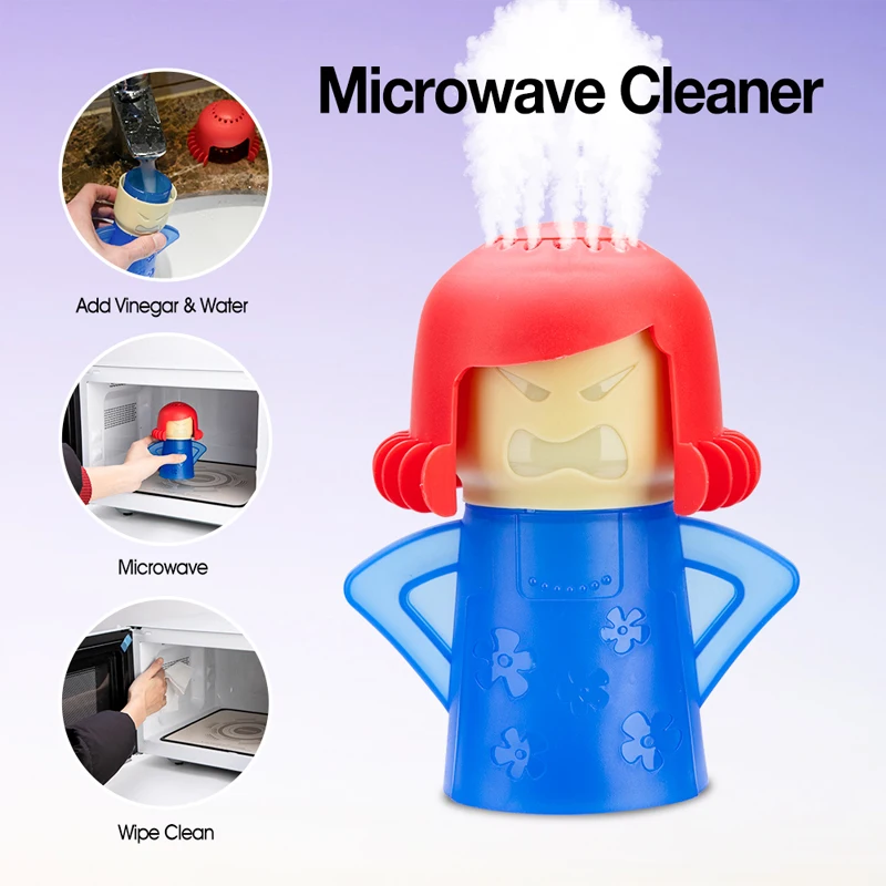 

Angry Mom Microwave Cleaner Oven Steam Cleaner Easily Cleans Microwave Appliances for The Kitchen Refrigerator Cleaning Tools