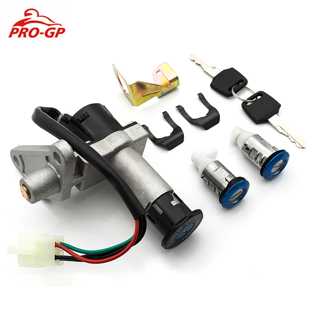 Motorcycle Ignition Switch Seat Lock Keys Metal for 50CC 125CC 150CC GY6 Scooter 4 Pin Plug Chinese Scooter Parts GY6 50cc 150cc