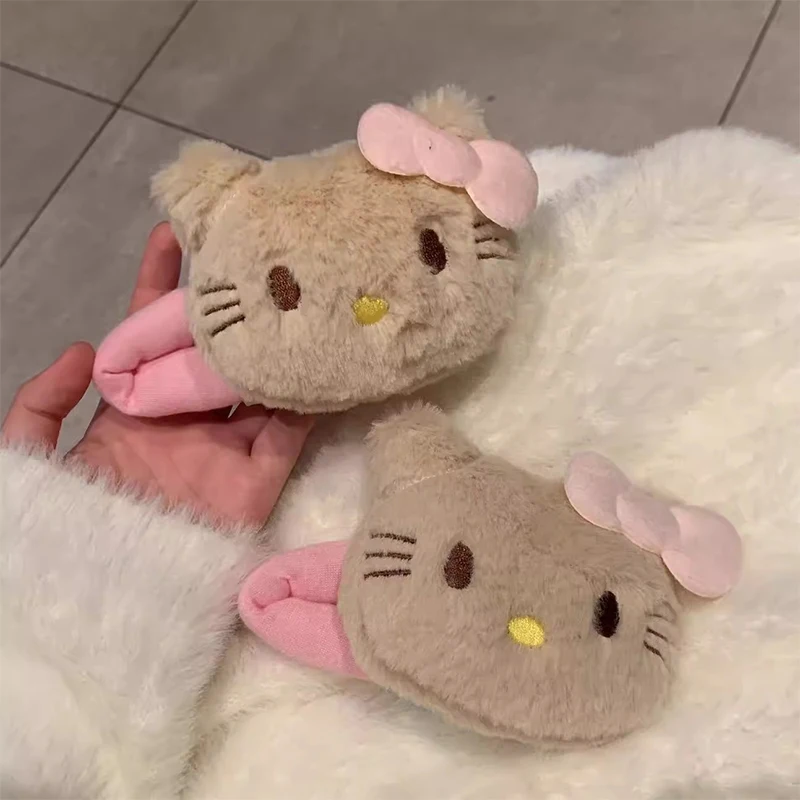 Kawaii Hello Kitty плюшевая заколка для волос Sanrio KT Cat милая девушка челка боковая женская