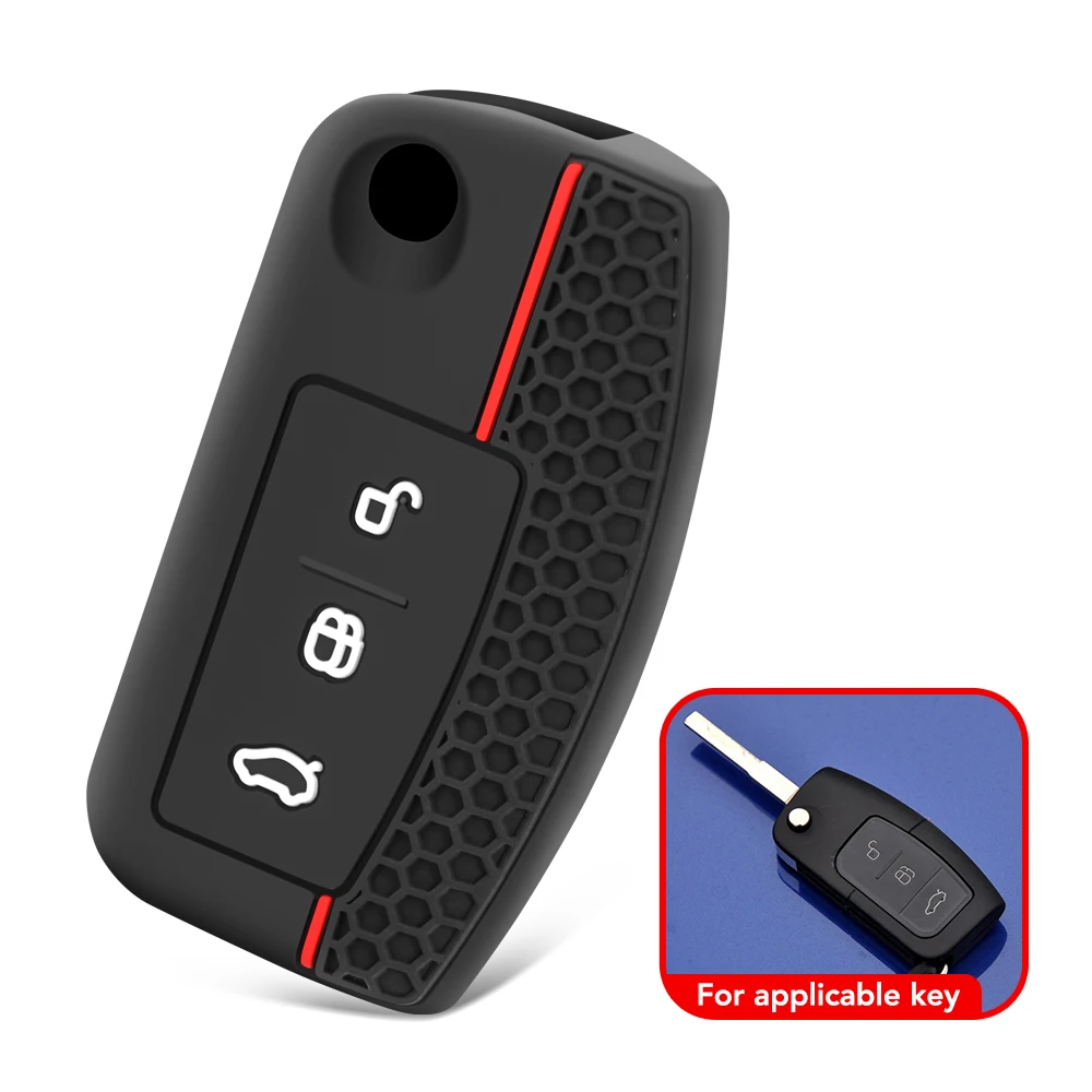 

Силиконовый Чехол Для Автомобильного Ключа С Дистанционным Управлением Для Ford Fiesta Focus 2 Ecosport Kuga Escape