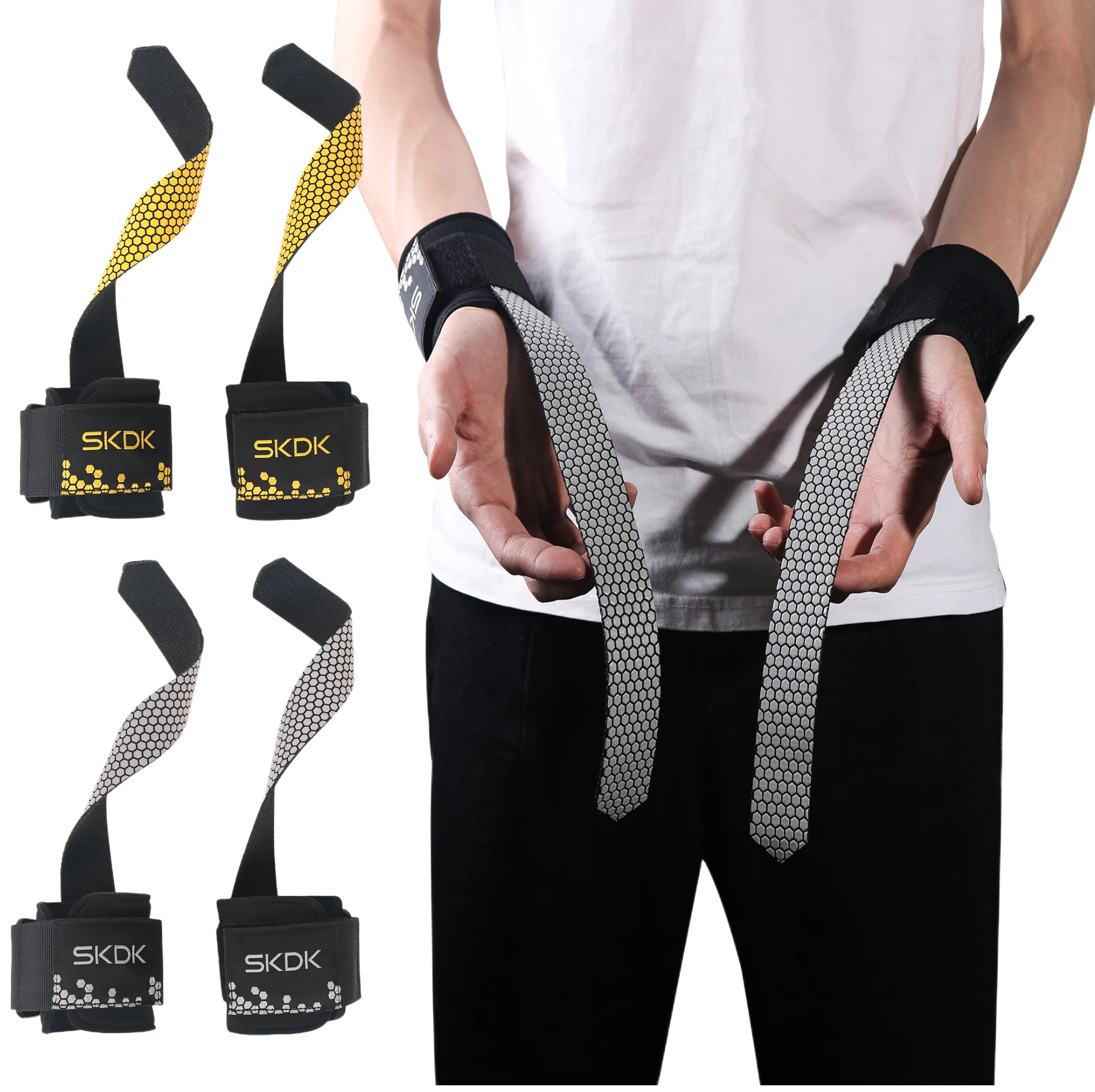 

1 пара подъемных ремней для тяжелой атлетики с неопреновой подкладкой сверхпрочные ремни для дэдлифтинга противоскользящие ремни для поддержки рук