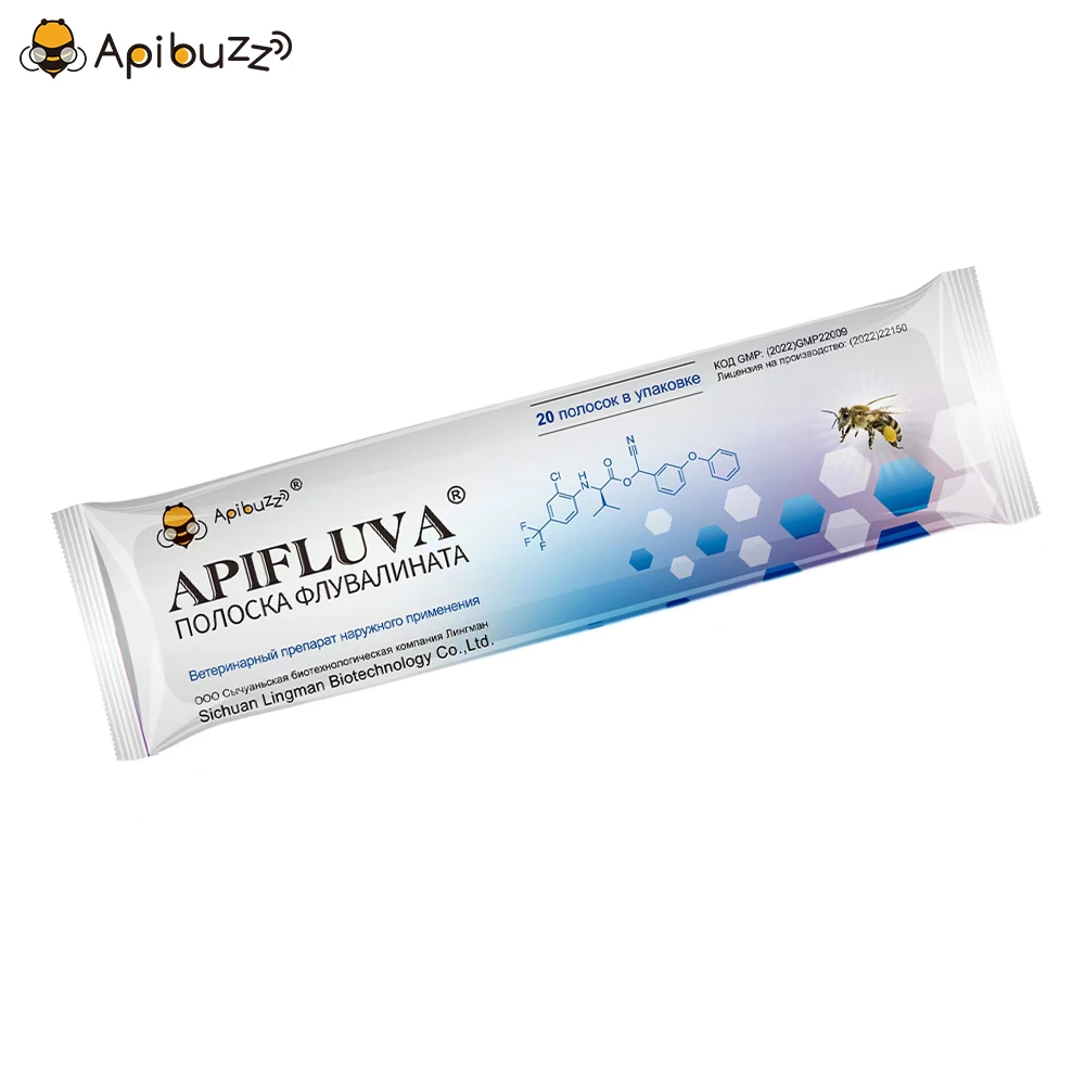 

Оборудование для пчеловодства - Русская версия - Пачка из 20 полосок Apifluva Tau-Fluvalinate для контроля над клещами Varroa - Аксессуары для ульев