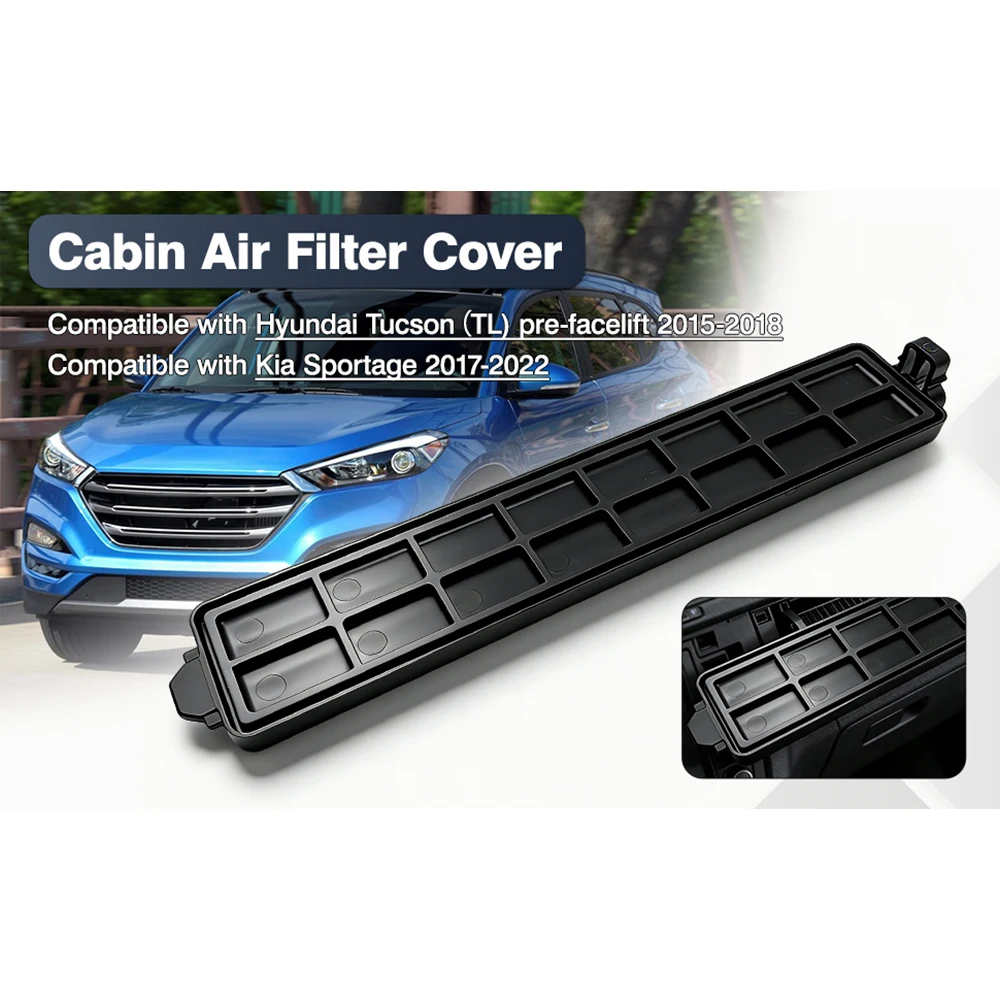 Фото Крышка салонного фильтра 97129-D3000 97129D3000 для Hyundai Tucson (TL) до рестайлинга 2015-2018, для Kia Sportage 2017-2022 №1