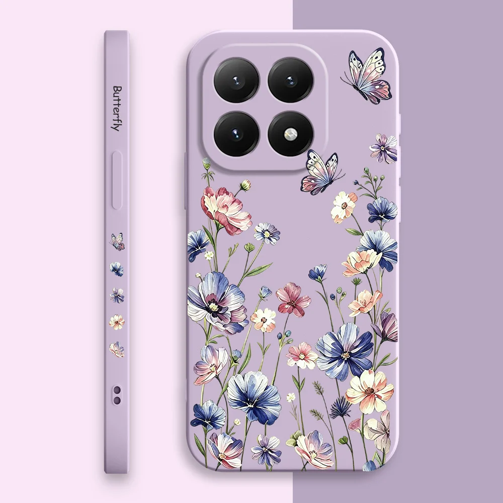 Фото Чехол для телефона Butterfly Hush для Xiaomi Poco X8 M8 F8 X7 M7 F7 X6 M6 F6 X5 M5 F5 Pro Max Ultra 4G 5G, мягкий силиконовый чехол. №2