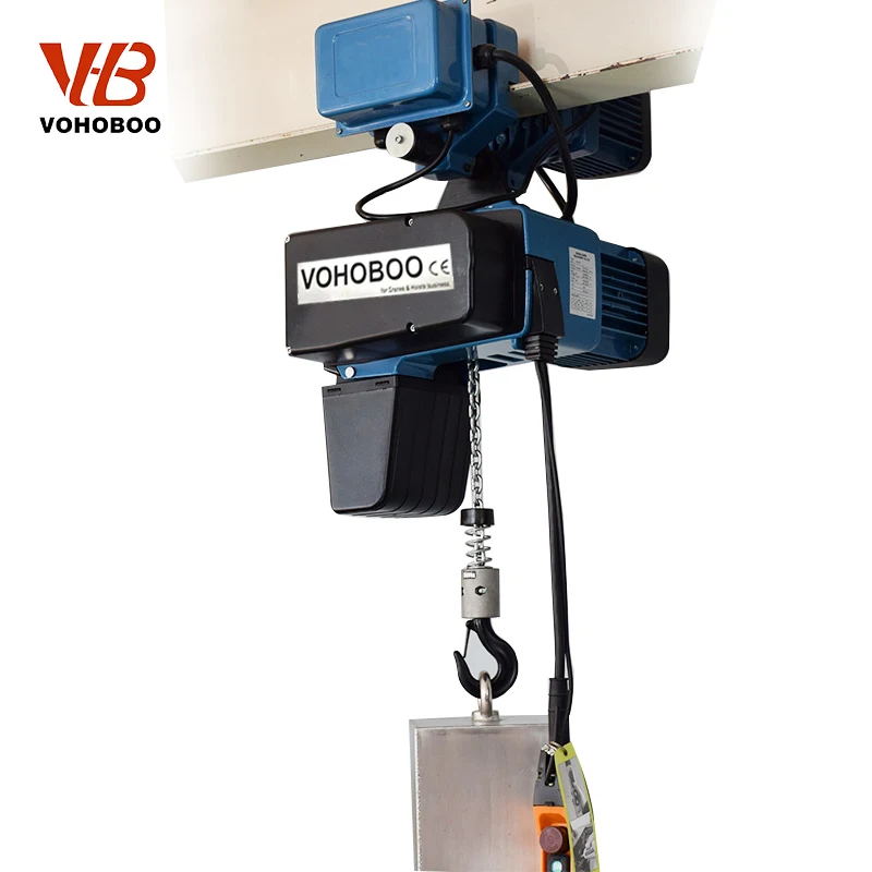

Good Price Europe Style Double Speed 125kg 250kg 0.5 Ton 1 Ton 2 Ton Electric Chain Hoist In Workshop Warehouse