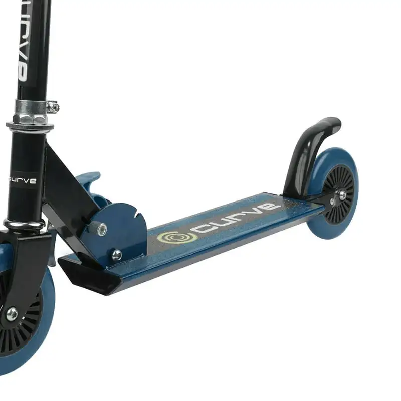 

Foldable, Blue Wheels Kick Scooter with Durable Design - Perfect for Kids & Teenagers
