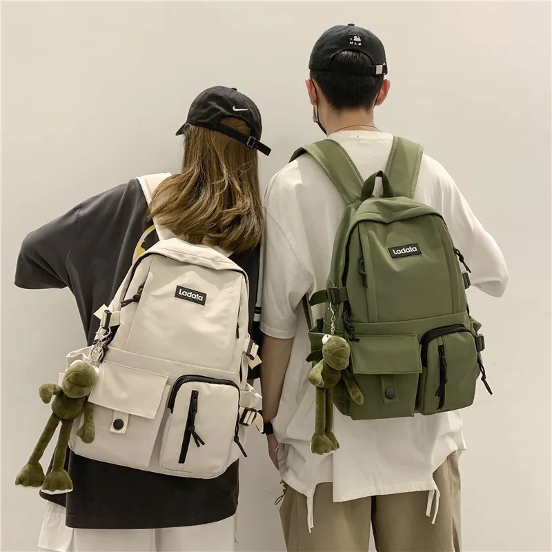 Korean Version Fashion Casual Junior High School Student School Bag College Style Large-capacity Backpack Laptop Backpack Unisex