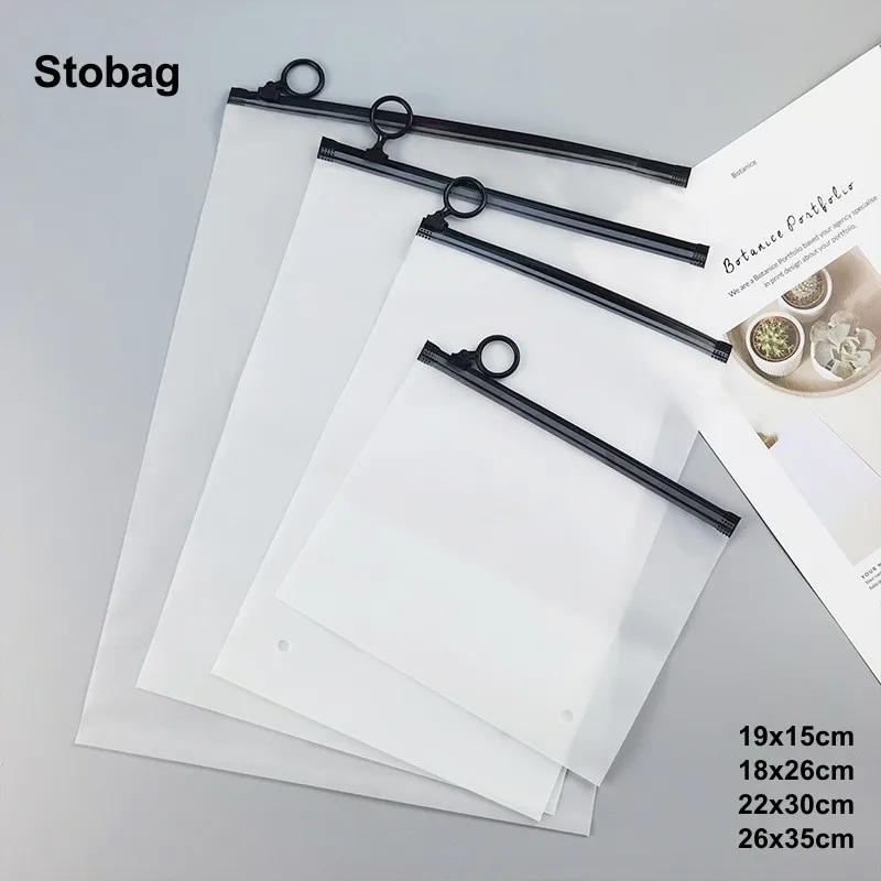 

StoBag 50 шт., оптовая продажа, матовая прозрачная упаковка для одежды, полиэтиленовый герметичный пакет на молнии, многоразовые мешочки для хранения нижнего белья и рубашек