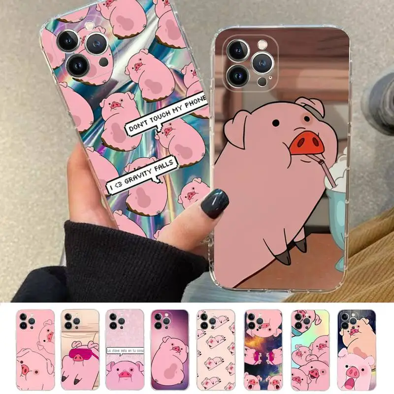 

Disney Gravity Falls Pig Phone Case For iPhone 8 7 6 6S Plus X SE 2020 XR XS 14 11 12 13 Mini Pro Max Mobile Case