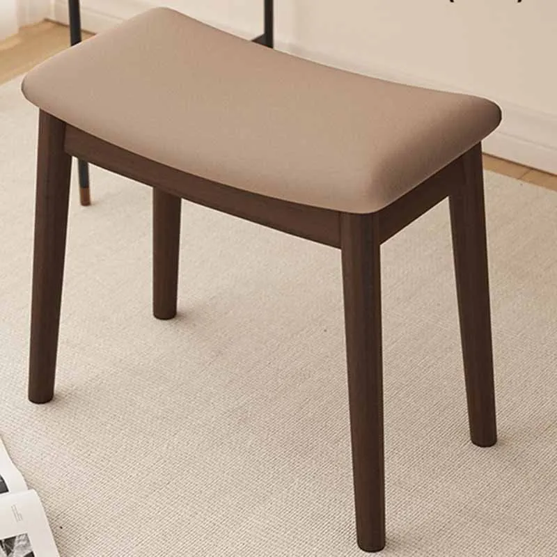 

Nordic Entrance Stool Adults Makeup Wooden Bedroom Office Footrest Hallway Portable Tabourets De Bar Living Room Furniture