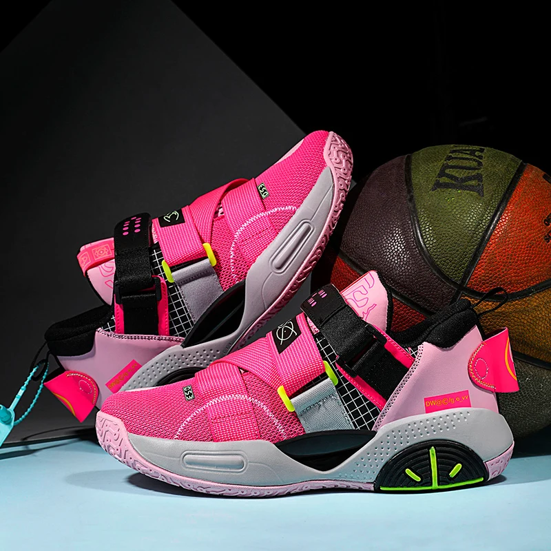 Professional Pink Men's Basketball Shoes Superstar Design Sneakers Women 2022 Streetball Boys Basket Shoes zapatillas baloncesto