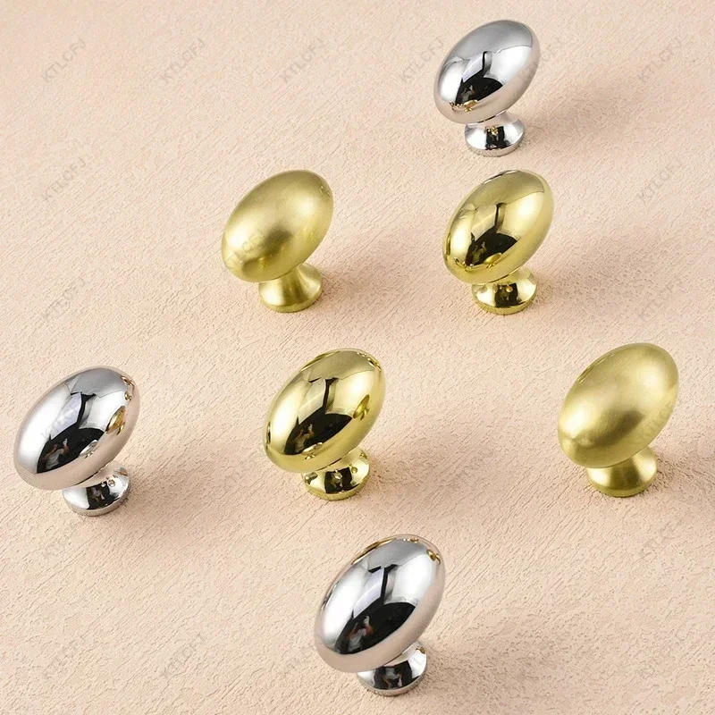 Итальянская овальная дверная ручка шкафа латунный ящик золото серебро