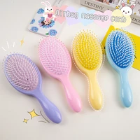 new hair brush women scalp massage hair comb curly hairbrush macaron color hair accessories detangling anti knot combs for hair