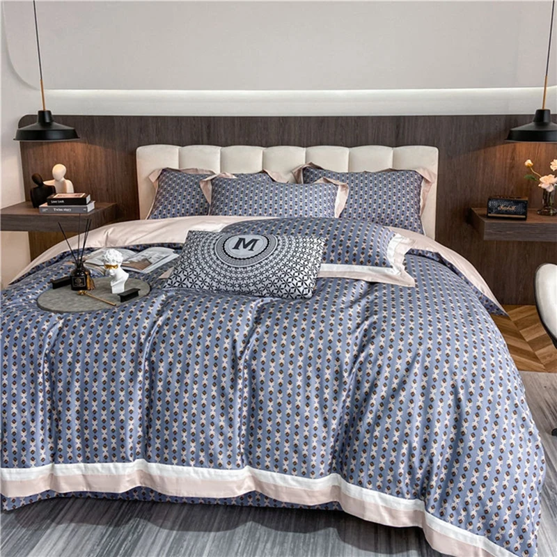 

22 Colors Bedroom Modern Comforter Pillowcase Kids Home Textile Soft Bed Linen Bedding Set Double Ru Europe...