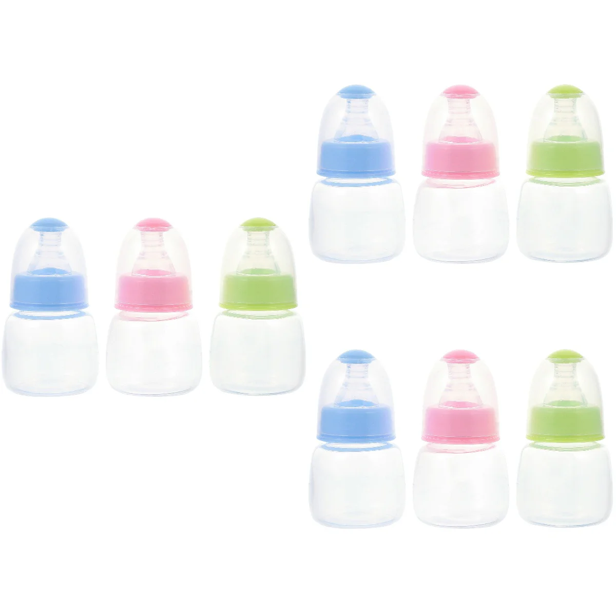 

9 Pcs Baby Bottle Cover Plastic Milk Bottles Practical Rice Cereal Feeding Miniature Juice Nursing Child
