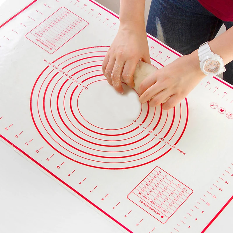 

Большой силиконовый коврик для раскатки теста, не прилипающий, с шкалой, кондитерский лист, инструменты для приготовления выпечки, кухонные...