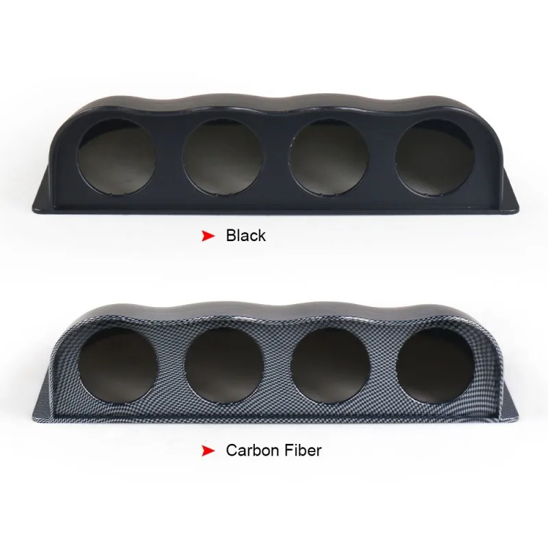 

2 inch 52mm Universal Racing Dash Board 4 Holes Gauge Pod Black Carbon Fiber Gauge Pod Mount Holder BX101997