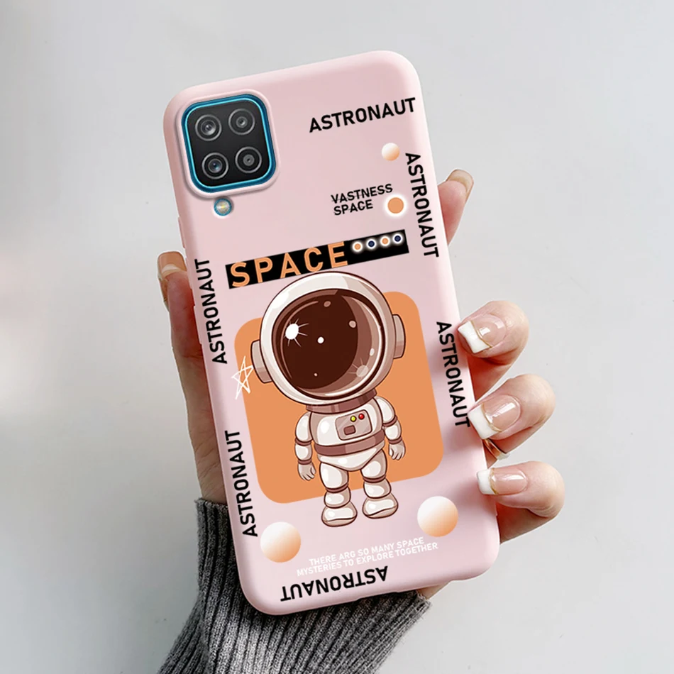 Чехол для Samsung A12 чехол Galaxy мягкие силиконовые чехлы телефонов с астронавтом GalaxyA12