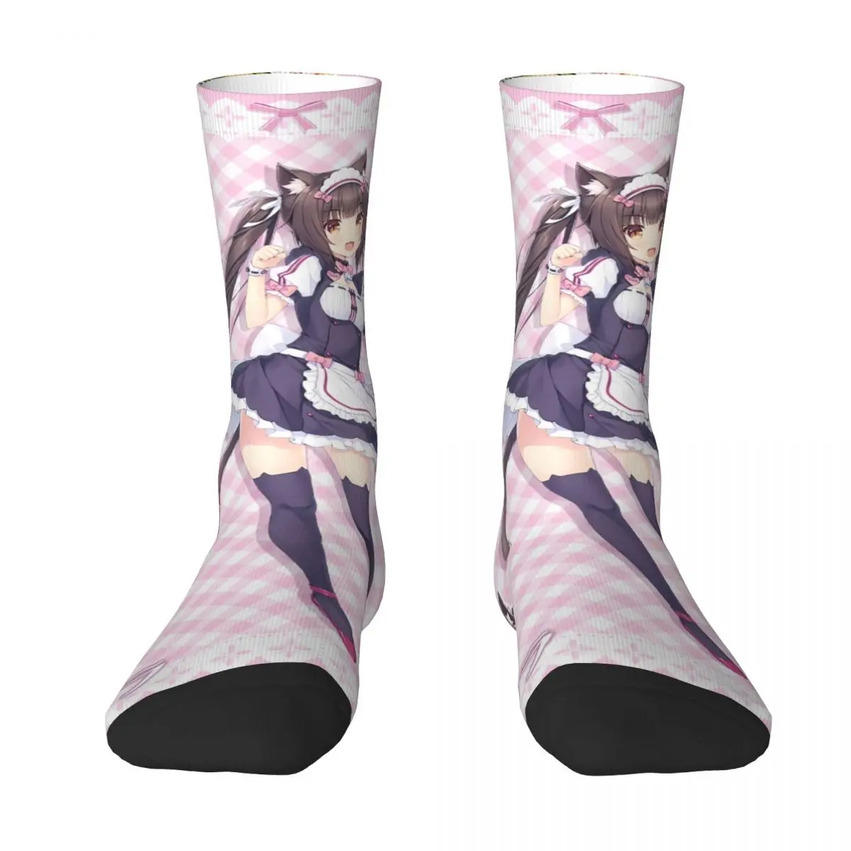 Аниме Nekoparas Kawaii милые мужские/женские носки с 3D принтом повседневные забавные