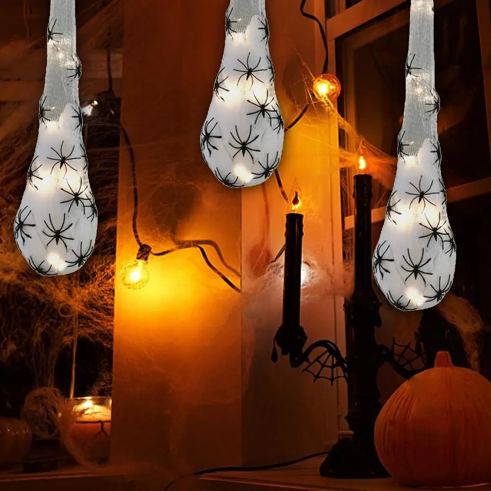 

Halloween Hanging Light-up Spider Egg Sacs Realistic Spiders For Haunted House Props Outdoor Indoor Yard Tree Party Decorat R4Z9