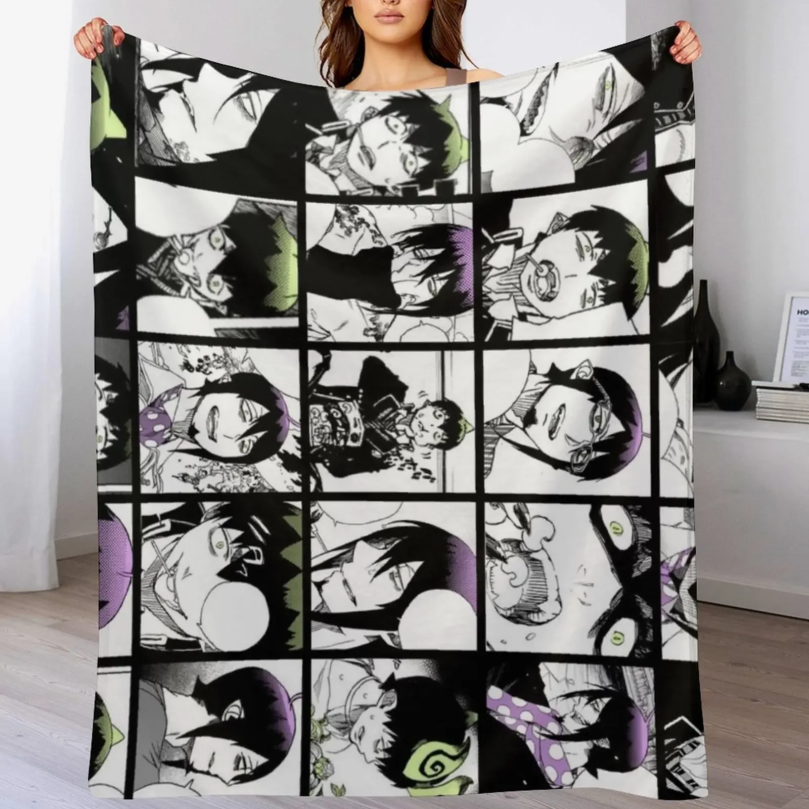 Синий экзорцист Mephisto Amaimon манга панели пледы мягкие плюшевые плед идеи подарков