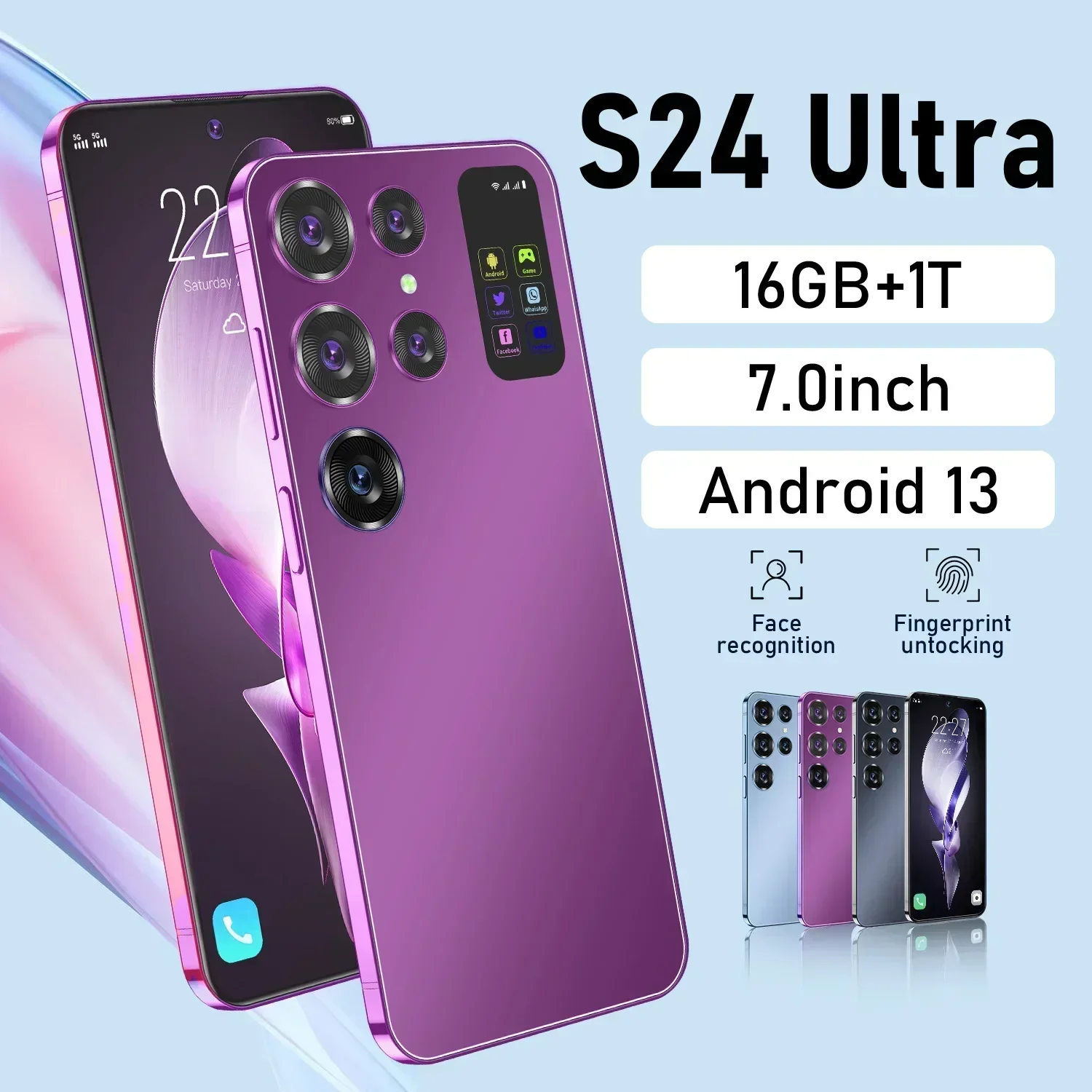 

Global Version S24 Ultra cell phone 16G+1TB Smartphone Android phone unlocked 5G phone New 4g mobile phones Original Phones