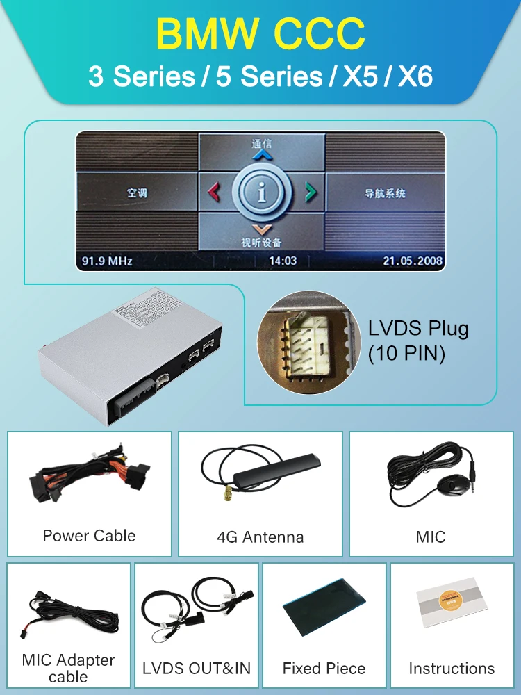 

Беспроводная система CarPlay для BMW CCC CIC NBT EVO System 1, 2, 3, 4, 5, 7 серии X1 X3 X4 X5 X6 F15 F16 F25 F26 F48 F01 F10 F22 F20 F30 F32