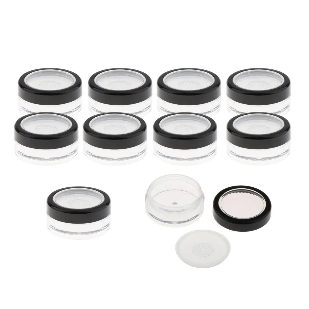 

10 Lot Empty Loose Powder Case Blush Storage Container Talcum Powder Jar 10g