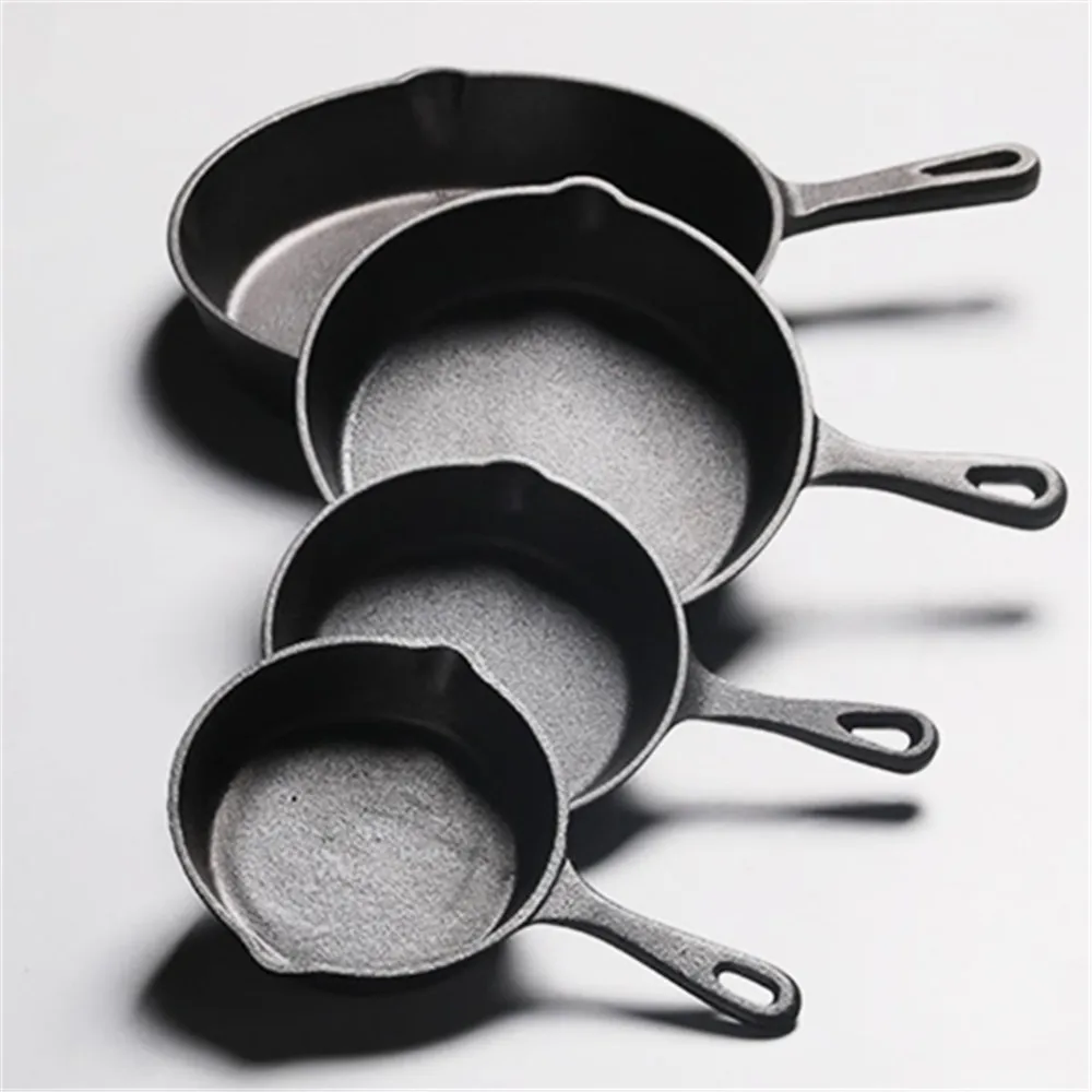 

Skillet Frying Pan Cast Iron Pan 16cm 20cm 26cm Non-Stick Pancake Pan Gas Stove Wok Pan Home Garden Cast Iron Cauldron Egg Pan