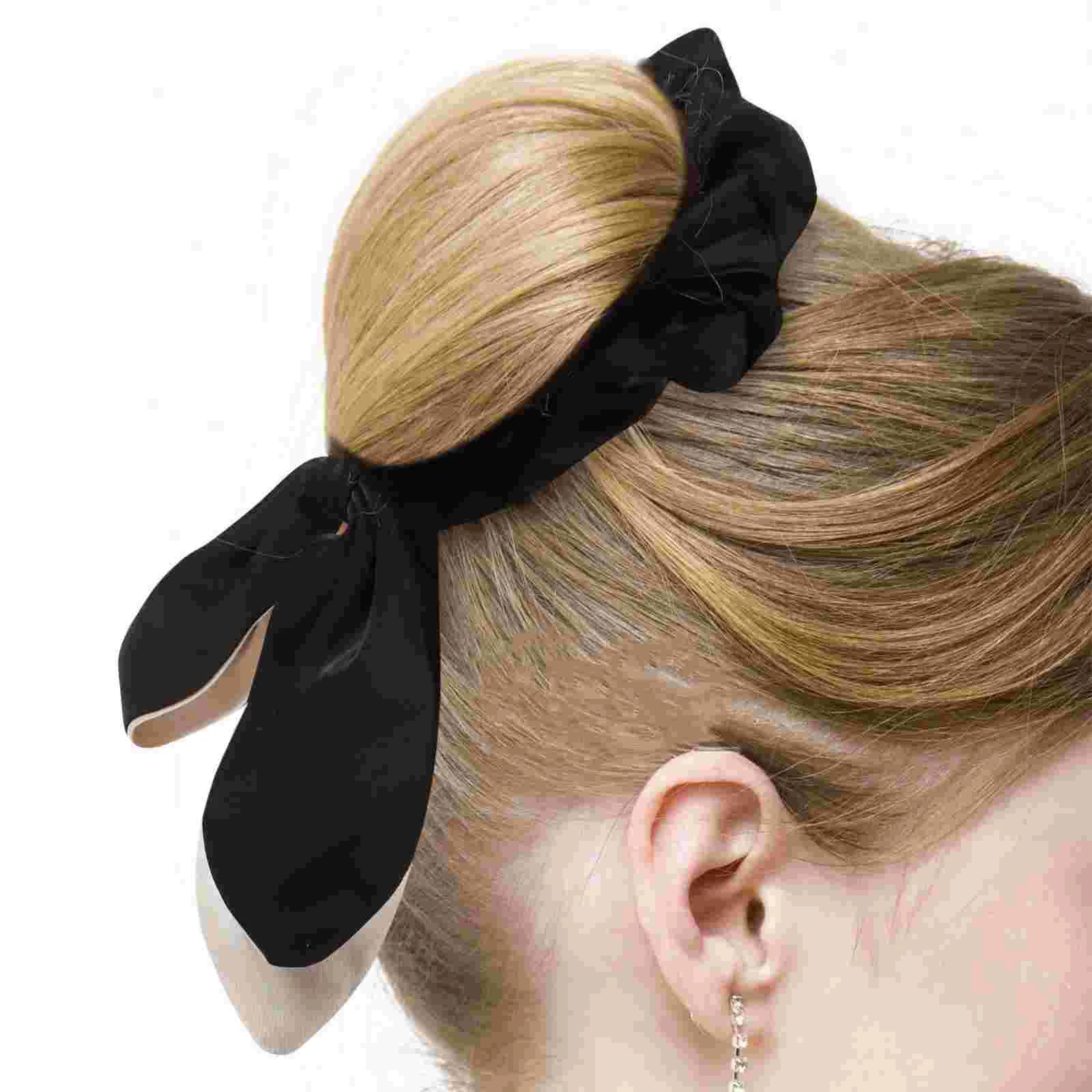 

Womens Hair Tie Bow Hair Scrunchies Teen Girls Ponytail Holder Hair Rope Large Hair Accessory