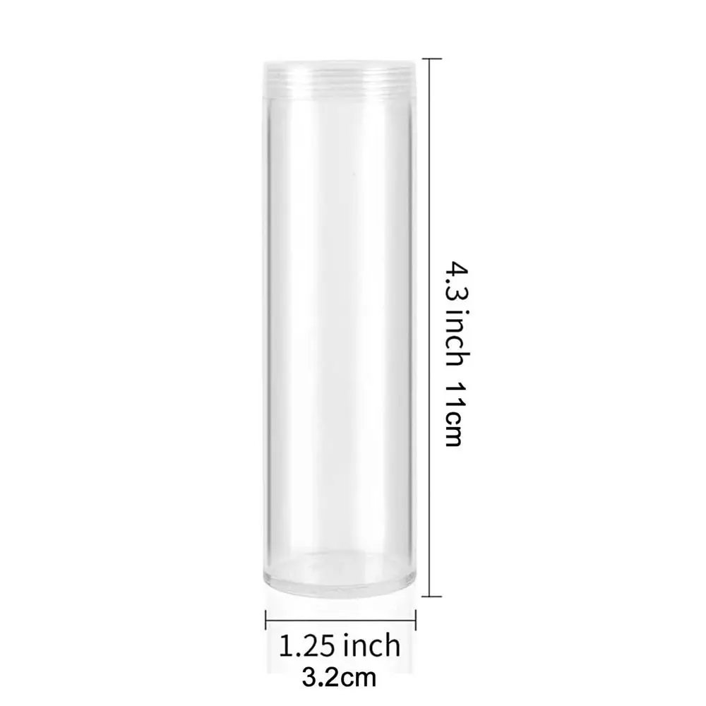 

Пластиковый прозрачный тюбик для монет