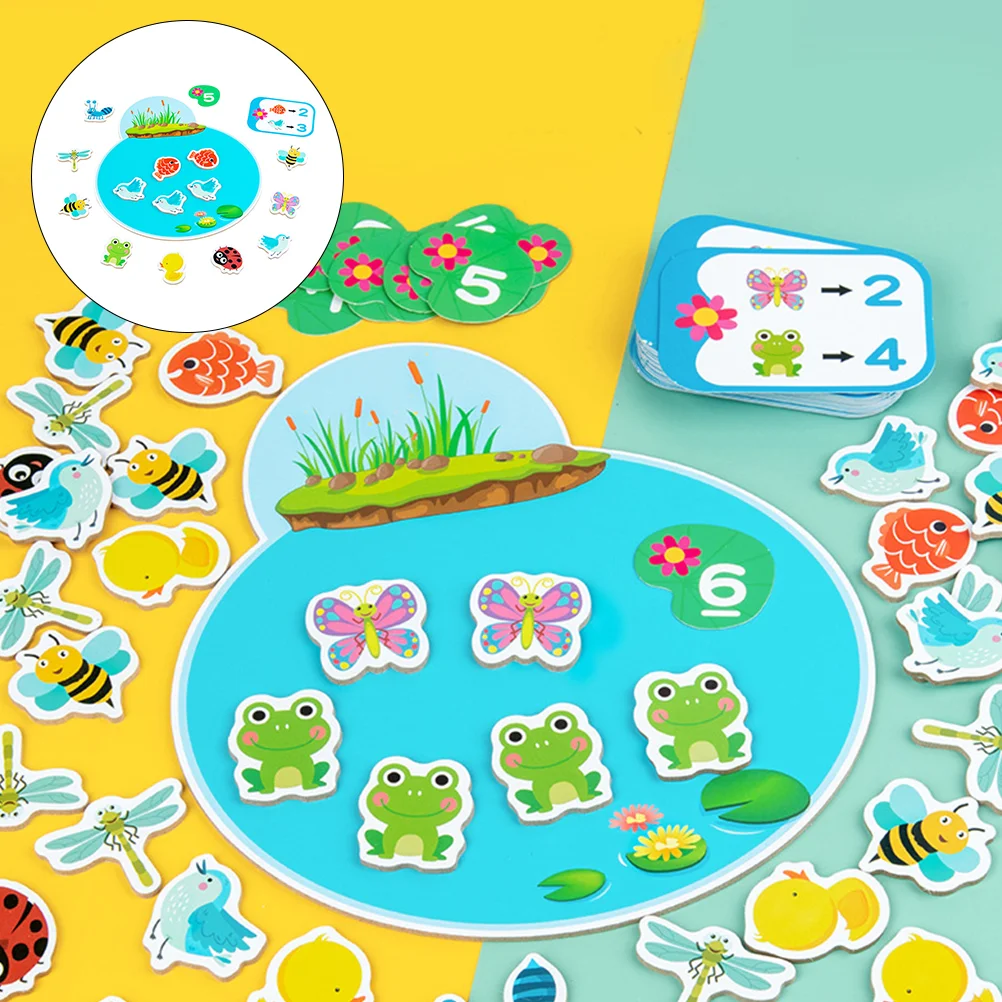 

Игрушка деревянная математическая форма кубиков пазл игрушки обучающая доска танграмма Сортировка добавление для детей Монтессори вычита...