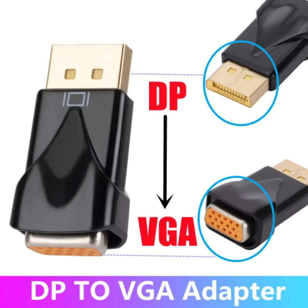 

Компьютер 1080P ноутбук HDTV конвертер штекер-гнездо DP в VGA адаптер DisplayPort в VGA