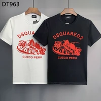 new dsquared2 mens womens printed lettersround neck short sleeve street hip hop pure cotton tee t shirt dt963