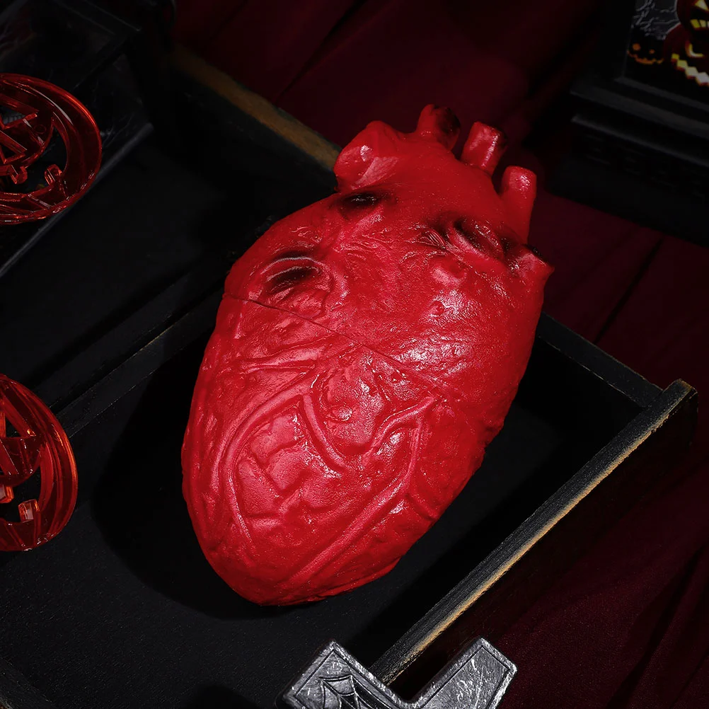 

4 Pcs Realistic Heart Halloween Hearts Decor Fake Mannequin Organs Party Accessories Ornaments Human Body