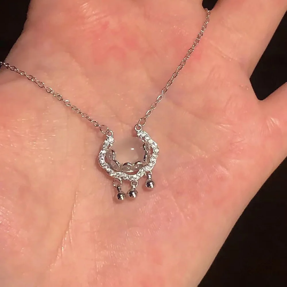 

Lucky Lock Pendant Necklaces for Women Happiness Light Luxury Silver Color Tiny Chains Choker Female Collarbone Collar Jewelry