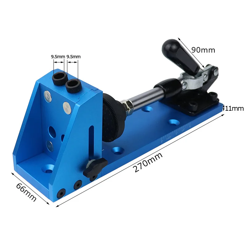 Woodworking perforation locator oblique hole locator with vacuum cover manual drilling locator adjustable fixing clip