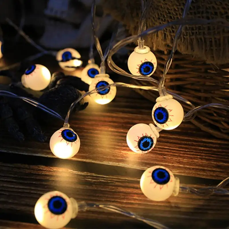 Украшение на Хэллоуин светодиодная лампа в форме тыквы черепа глазного яблока