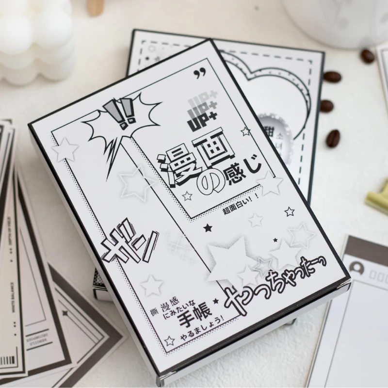 Журнал Go 50 шт./лот черно-белый бордер коллаж карта для карточек планировщик