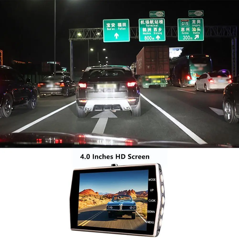 

HD 1080P Dash Cam Night Vision G Sensor Car DVR Front Cam Video And Recorder Camera Back Monitor Dash Parking M0I0