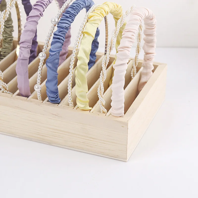 Solid Wood Headband Rack Storage Hair Hoop Display Stand Home Hair Hoop Hairpin Jewelry Stand Headdress Jewelry Display Stand