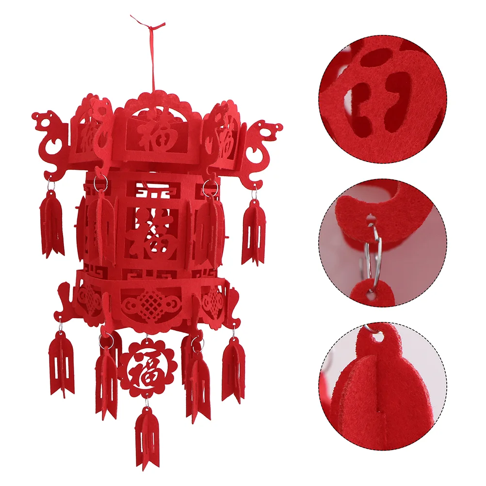 

Lantern Chinese Year New Hanging Red Festival Lanterns Spring Decor Lunar Paper Wedding Lucky Fu Blessing Decorative