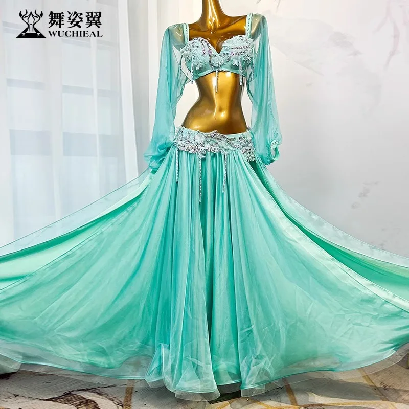 Костюм для танца живота тренировочное платье новинка 2024 комплект с бриллиантами