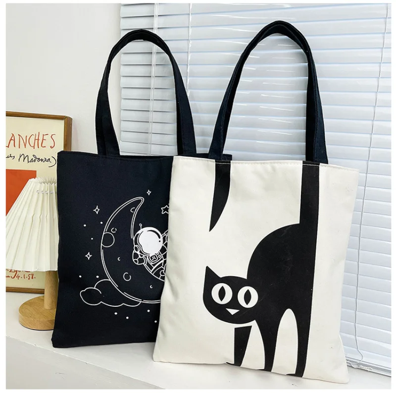 

2022 Ins Korean Canvas Bag Student Literary Shoulder Bag Casual Large-capacity Tote Bag Hand Bags for Women Bolsa Feminina