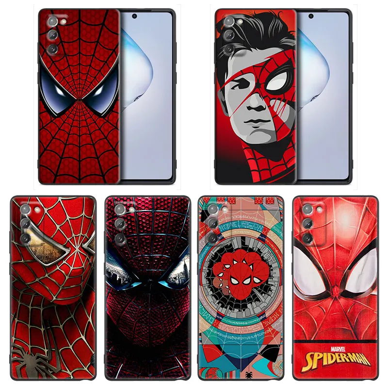 

Marvel Spiderman Heros Face Fundas Case for Samsung A7 A52 A53 A71 A72 A73 A91 M22 M30s M31s M33 M62 M52 F23 F41 F42 5G 4G Case