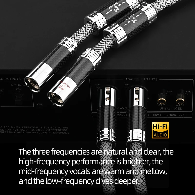 Фото Пара аудиокабелей Hi-Fi с серебряным покрытием OCC, 2XLR, балансный, 3-контактный, 2XLR (штекер-гнездо) для микрофонов и усилителей №1