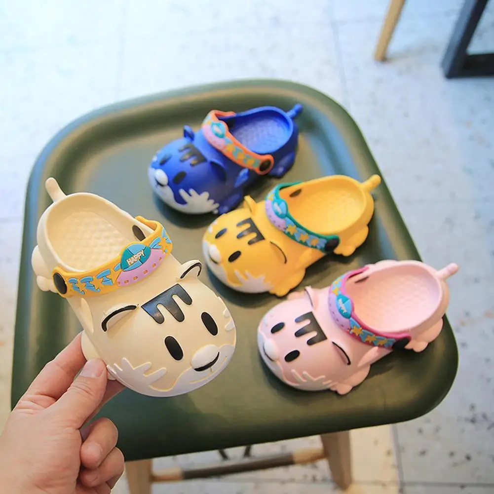 

Flexible 1 Pair Useful Animal Tiger Summer Boys Girls Shoes Wear Resistant Children Sandals Bright Color for Bathing