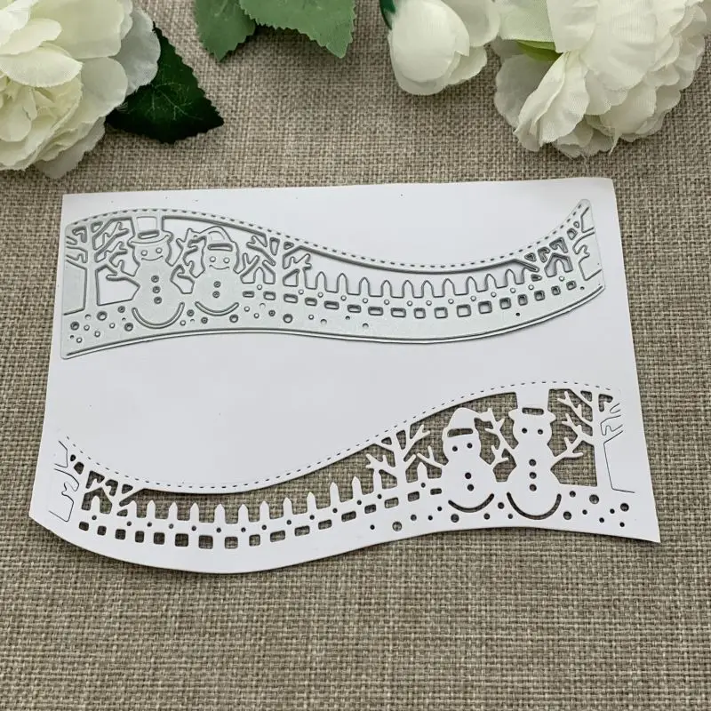 

Металлические высекальные штампы с изображением рождественского снеговика для рукоделия, скрапбукинга, декоративное тиснение, ручная работа, высекальный шаблон, форма