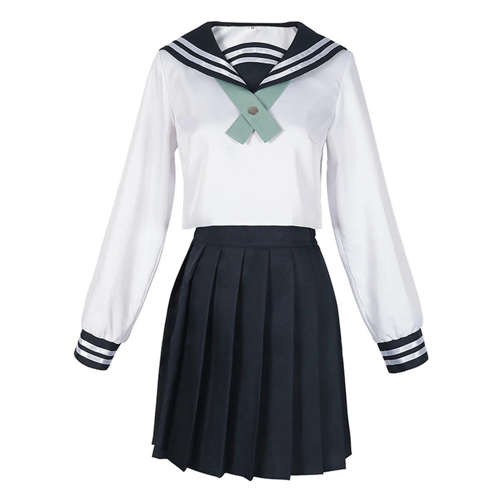 Anime Amanai Riko Cosplay Costume JK Halloween For Woman Men Clothes School Uniform Skirt Top+skirt+tie+headband+socks Prop